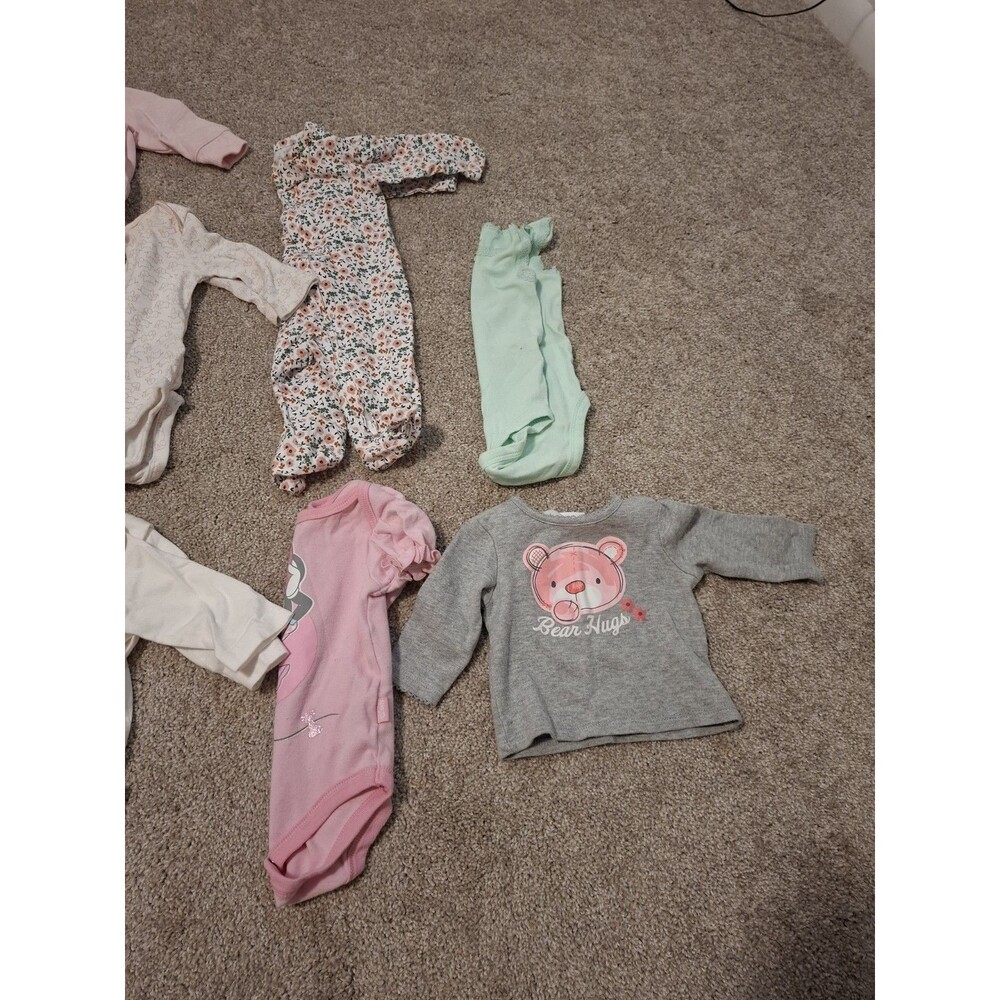 Baby One Piece Bundle Lot - Carter’s, Disney, Burt's Bees, Jumping Beans 0-3 Mon - Picture 5 of 16